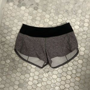Lululemon size 2 gray speed up shorts
